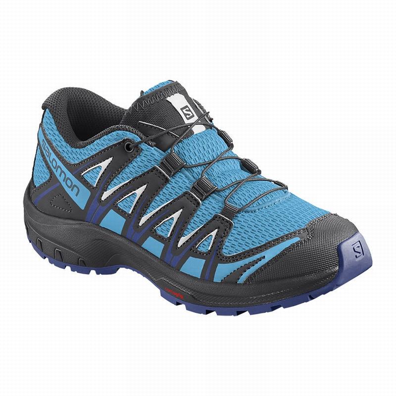 Chaussures De Trail Running Salomon Enfant Bleu / Blanche - Salomon XA PRO 3D J - France (0271-TKEQL